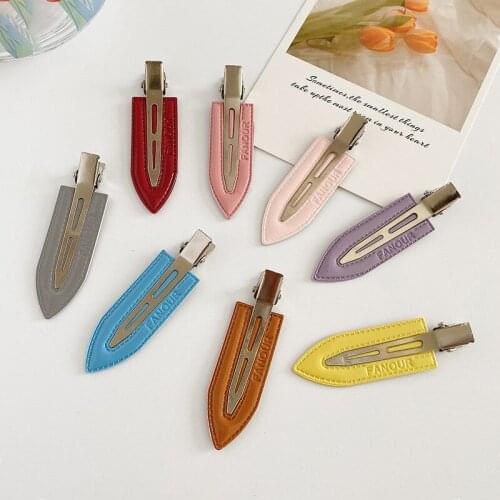 1pc Pu Seamless No Bend Hair Clips Barrettes, No Mark Pin Curl Clip, Makeup No Crease Hair Clip, Hair Styling Bang Clips