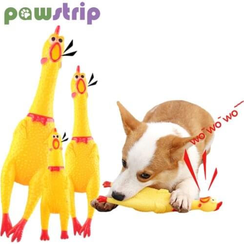 16/30cm Screaming Chicken Dog Toy Squeeze Squeaky Dog Toys Interactive Puppy Toys Cleaning Teeth Chew Toys for Dogs Pet Supplies