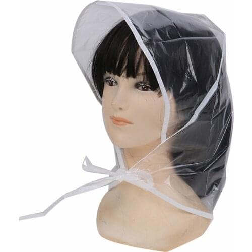 1/2pcs Plastic Rain Hat Cap Coat Raincoat Women Men Kids Gifts Universal Use Hiking Fishing Rains Waterproof Windproof Hats