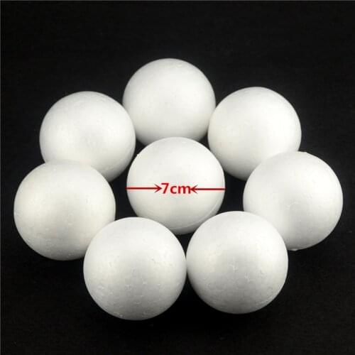 Hot 10PCS/Lot 70MM Modelling Polystyrene Styrofoam Foam Ball White Craft Balls For DIY Christmas Party Decoration Supplies Gifts