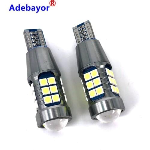 100 pcs Signal Lamp W16W LED T15 921 912 Bulb Super Bright 3030 27SMD T15 Led Canbus Auto Backup Reserve Lights Tail Lamp 12V
