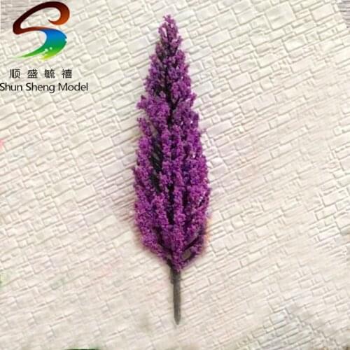 20-100pcs High 3.5-14cm Purple Color Mini Model Plastic Tree Construction Sand Table Model Scene Model flower Tree