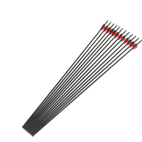 6/12/24pcs Archery spine1000 ID4.2mm Mix Carbon arrows 1.75" arrow vane nock target point for ReCurved bow