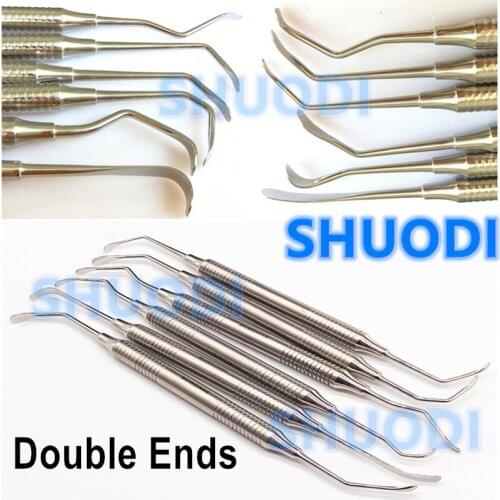 6 pcs/set Dental Implant Surgical Sinus Lift Double Ends Dental Lift Elevator Instrument Stainless Steel 6 types