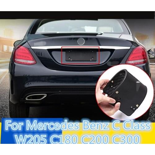 ABS Plastic Car Front Bumper License Plate Holder Frames Mount Base Bracket Cover For Mercedes Benz C Class W205 C180 C200 C300