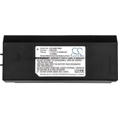 Cameron Sino 2000mAh Battery HIA7220 for Hiab AMH0627, AX-HI6692, XS Drive, XS Drive H3786692, XS Drive H3796692