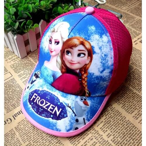 Disney Doll accessories cartoon Visors Frozen Elsa Anna Spiderman Children boys girls Hat Sunshade Baseball Cap