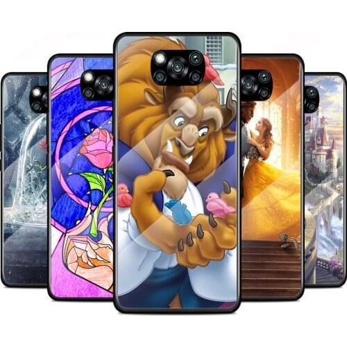 Beauty Beast Tempered Glass Cover For Xiaomi Poco X3 NFC F3 M2 X2 F2 Redmi K20 K30 K40 Pro Plus Phone Case