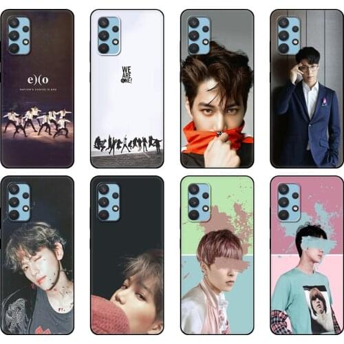 Black tpu Case For Samsung galaxy A32 A42 A52 A72 4g 5g S21 PLUS ultra back cover EXO BaekHyun XIUMIN LAY