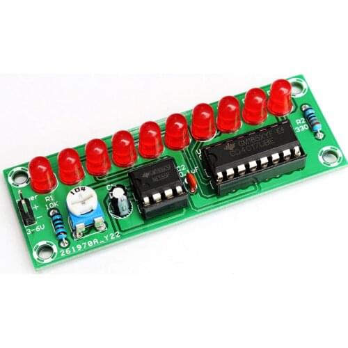 Diy electronic kit set NE555+4017 LED Water light making kit Welding practice, marquee, skill training