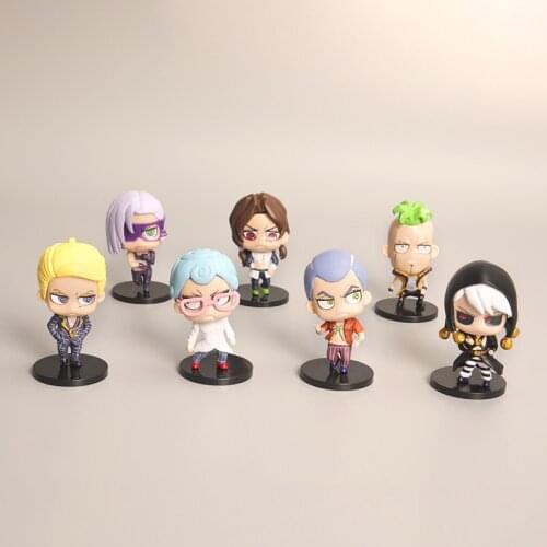 Kawaii JOJOs Bizarre Adventure Golden Wind Japan Anime Figure PVC Toy Cute Risotto Nero Formaggio Doll Room Decor Gift for Boys