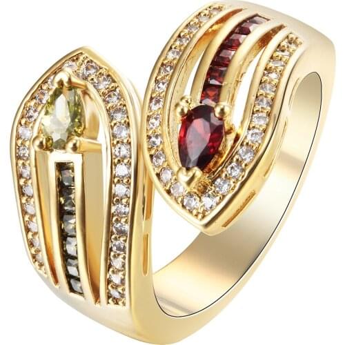 Hainon Snake Ring Yellow Luxury Gift for Women Distribution Created Zircon Gold/Silver Color Wedding Sword RINGS JEWELLERY