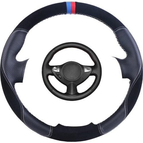 Custom Car Steering Wheel Cover For Infiniti FX FX35 FX37 FX50 Nissan Juke Maxima 2009-2014 Sentra Suede Leather Steering Braid