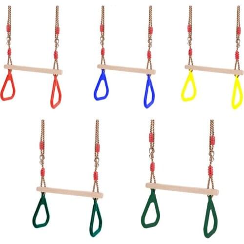 J60B 1PC Portable Outdoor Backyard Obstacle Ninja Ring Gymnastic Rings for Sport