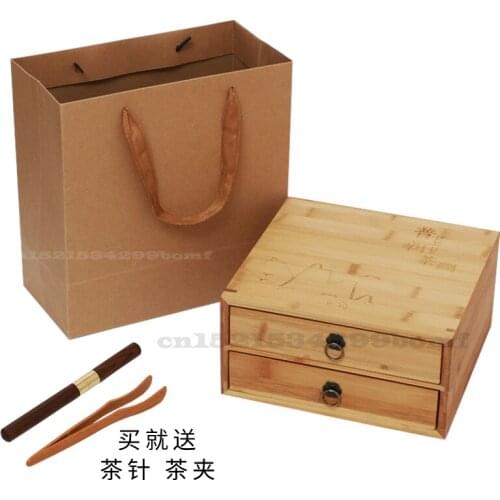 Pu'er Tea Box Tea Packaging Storage Box Tea Caddy Bamboo Box Wooden Box Multilayer Wooden Box High Quality Gift Box