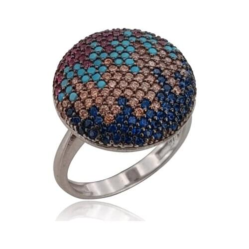 Colorful Summer Collection Statement Women Rings 925 Sterling Silver Ladies Rings for Women