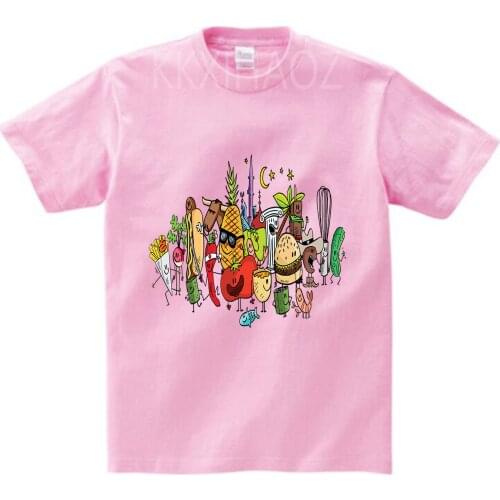 Summer Cotton Print Girls & Boys T Shirt Children Casual Comfortable Tops Baby Kids Funny Short Sleeve Clothes