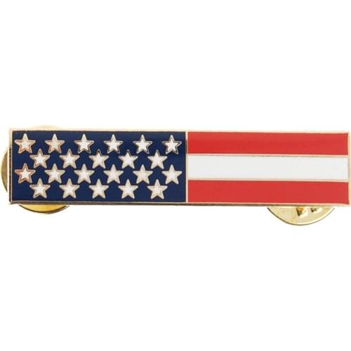 US METAL STAR US FLAG CLOTHES PIN BADGE BROOCH