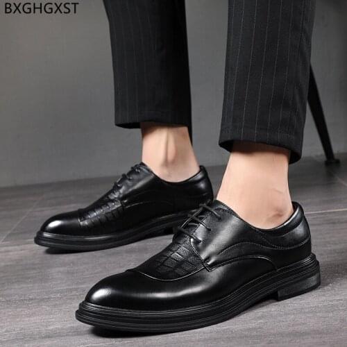Oxford Men Formal Shoes Fashion Leather Shoes Men Formal Wedding Shoes for Men 2021 Black Man Chaussure Homme Zapatos De Hombre