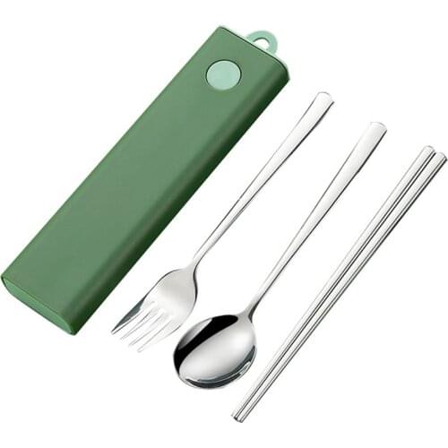 Kapmore Kitchen Flatware Set Portable Rustless Travel Cutlery Spoon Fork Chopsticks Tableware Accessories Kitchen Tools