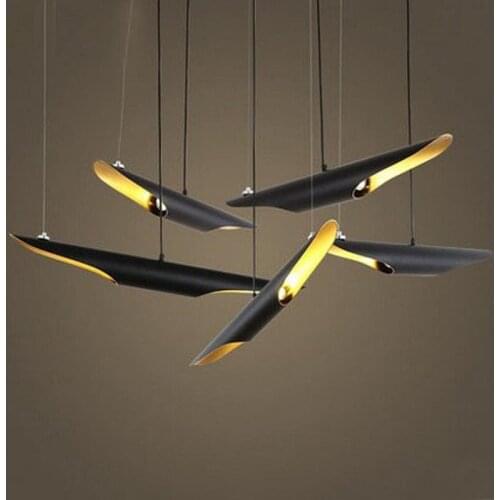 Hanging lights for dining room bedroom Coltrane cord pendant lamp Postmodern Duplex villa Nordic Bevel pendant light