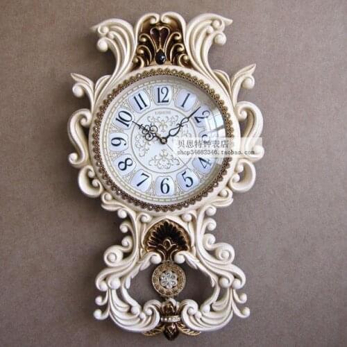 LUXURY EUROPEAN-STYLE WALL CLOCK FASHIONABLE SITTING ROOM SUPE CREATIVE CLOCK MUTE PENDULUM CLOCK QUARTZ CLOCK