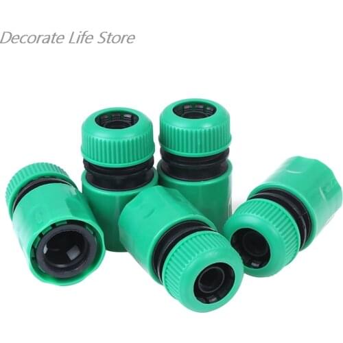 5Pcs 1/2 "Green Hose Joint Coupling Connector For Garden Irrigation Balcony Flowers Garden Water Connector