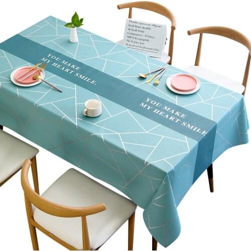 Woven Table Cloth PVC Waterproof Oilproof Dining Tablecloth Kitchen Decorative Rectangular Coffee Cuisine Party Table Cover Map