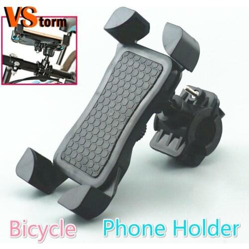 Universal Bicycle Mobile Phone Stand Motorcycle Ride Phone Rack Electric Car Crossbar Bike Stable Adjustable Phone Holder Clip