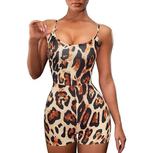 2020 New Fashion Jumpsuit Women Bodysuit Summer Sleeveless Camouflage Leopard Print Body Suits Sexy Jumpsuits ropa mujer Clothes