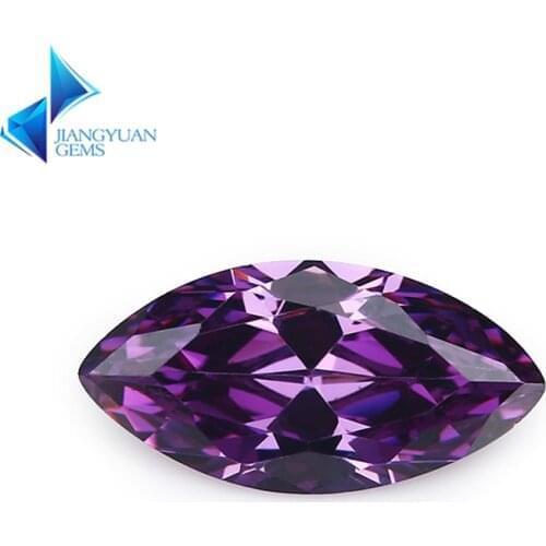 1.5x3-10x20mm Marquise Shape 5A Dark Purple CZ Stone Synthetic Gems Cubic Zirconia Beads For Jewelry