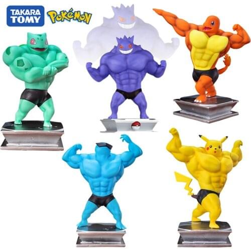 18cm pokemon Figures Different Styles Toys Collection Pokémon Pikachu Muscle Man Set piece Anime Figures Model Toys Child Gift