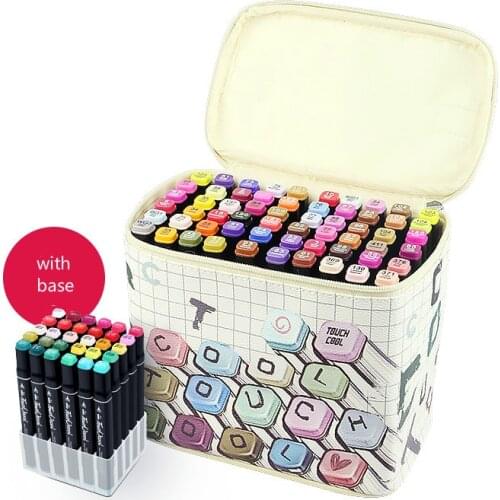 30-262 color Marker storage bag Stationery case in leather bag, pencil case in shoulder strap and stationery box in base