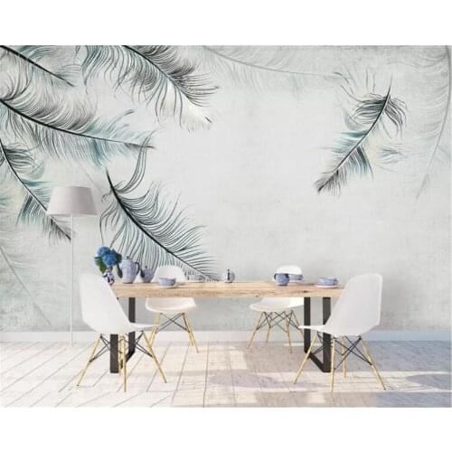 Beibehang Custom Wallpaper Feather texture Backgrounds Mural House Decorative Living Room Bedroom Background 3D Wallpaper tapeta