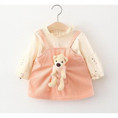 5 pieces/lot) 2021 New Arrival Girls Fall Dress 070403