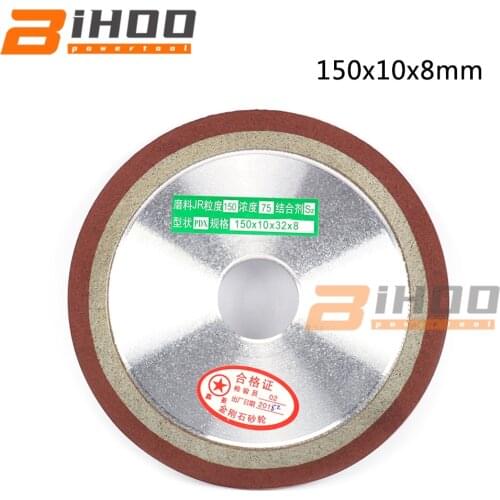 150mm Diamond Grinding Wheel Hypotenuse Carbide Grinding Disc For Tungsten Steel Milling Cutter Sharpener Sharpen Blade Sawtooth