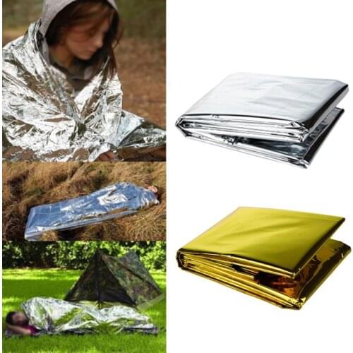 Emergency Blanket Camping Survive First Aid Military Rescue Kit Windproof Waterproof Foil Thermal Blanket Camping Equipment