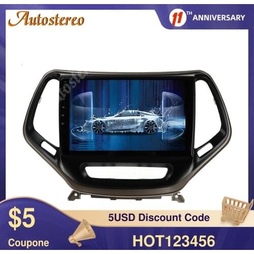 Android 9.0 Car Radio GPS Navigator Unit For JEEP Cherokee 2015-2019 Car Multimedia Player Auto Stereo Head Unit Radio Record