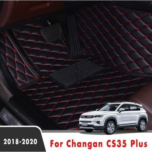 Car Floor Mats For Changan CS35 Plus 2020 2019 2018 Leather Waterproof Car Carpets Rugs Custom Auto Foot Pads Automobile cover