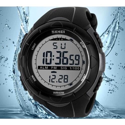 Man Sports watch 2019 skmei Digital Wristwatches reloj hombre Big Dial Military Alarm Shock Resistant Waterproof Watch male