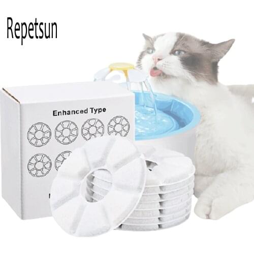 Filter Chip Activated Carbon Replacement Filters Pet Fountain Automatic Flower Water Charcoal Filters Dispenser Compatible Cats