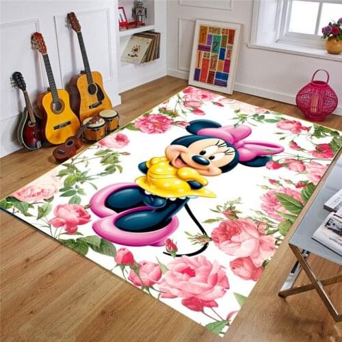 Baby Cartoon Pattern Game Mat Mickey Minnie Carpet Home Living Room Soft Table Door Mat Home Decor Bedroom Girl Boy Carpet