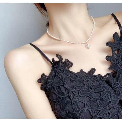 French gentle and simple all-match suit, highlighting exquisite temperament, full of femininity, natural high-quality pearls