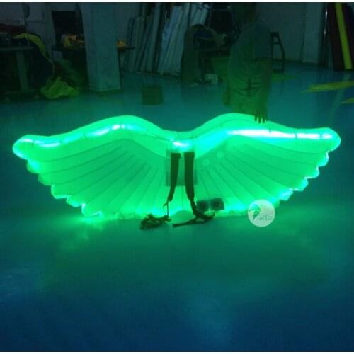 Giant Party Advertising Showcase LED Peace Angel Inflatable Wings