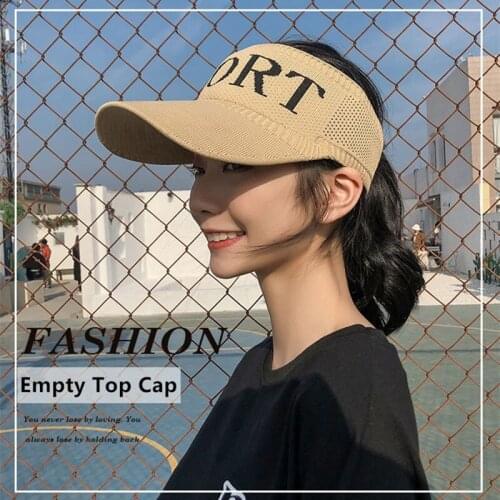 Outdoor Sports Women Men Running Sun Caps Sunglass Female Cap Summer Empty Top Cap Casual Korean Breathable Sun Duck Tongue Cap
