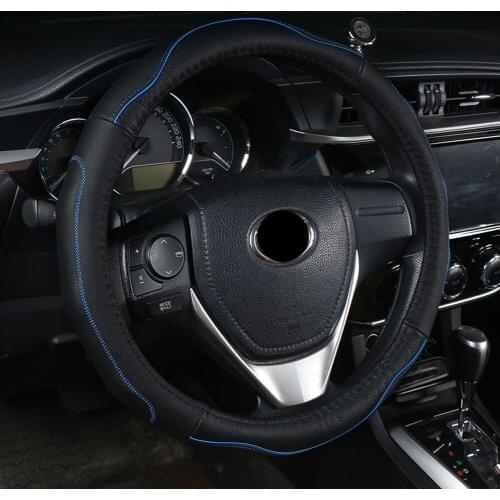 Fit for Calvary Camry Ray Corolla RAV4 Leather Auto Car Steering Wheel Cover 38CM/15'' Protector Interior Accessories