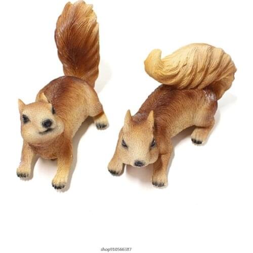 Creative Resin Squirrel Garden Decoration Home Outdoor Accessories Simulated Animal Ornaments Fairy Garden Miniatures Dropship