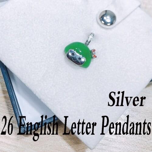 2021 New High Quality 925 Sterling Silver Exquisite Spanish 26 Letter Pendant For Girlfriend Diy Simple Fashion Animal Necklace