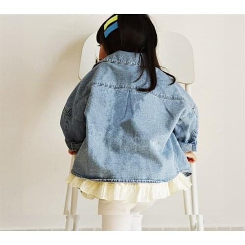 2 3 4 5 6 Y Girls Jackets Casual Korean Toddler Baby boys Outerwear Coats 2019 Autumn High Quality Fashion Denim kids Jackets