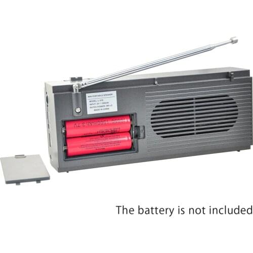 L-518 Digital MP3 Music Player Speaker Mini Portable Mini Auto Scan FM AM MW Radio Receiver(Silver)